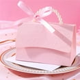 thumbnail image 4 of Wedding Favor Boxes,Paper Gift Boxes with Ribbon Pearls Handbag Chocolate Treat Gift Boxes for Birthday Wedding Party, 4 of 9