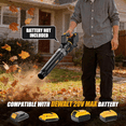 thumbnail image 4 of 600 CFM Leaf Blower Cordless Compatible with DeWalt 20V MAX Battery,150 MPH Turbo Handheld Blower, 3 Speeds, Lightweight 3.3 lbs, Battery Powered Blowers for Lawn Care, Winter Snow(Tool Only), 4 of 8