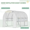 thumbnail image 3 of Outsunny 10' x 7' x 7' Walk In Tunnel Greenhouse, Outdoor Green House with Anti-Tear PE Cover, 3 of 9