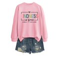 thumbnail image 6 of vigerkar Kindness Is Free Sweatshirt, Womens Teacher Inspirational Sayings Pullover Crewneck Sweatshirts Tops (Pink, S), 6 of 8
