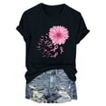 thumbnail image 4 of Blusas de Manga Corta para las Mujeres Divertida Impresión Cuello Redondo Camiseta Vintage, Blusas de Primavera para las Mujeres, 4 of 4