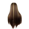 thumbnail image 1 of Highlight Lace Front Straight Human Hair Wig For Black Women 26 Inch, Lace Frontal Wig Pre Plucked With Baby Hair 150% Density, 1 of 5