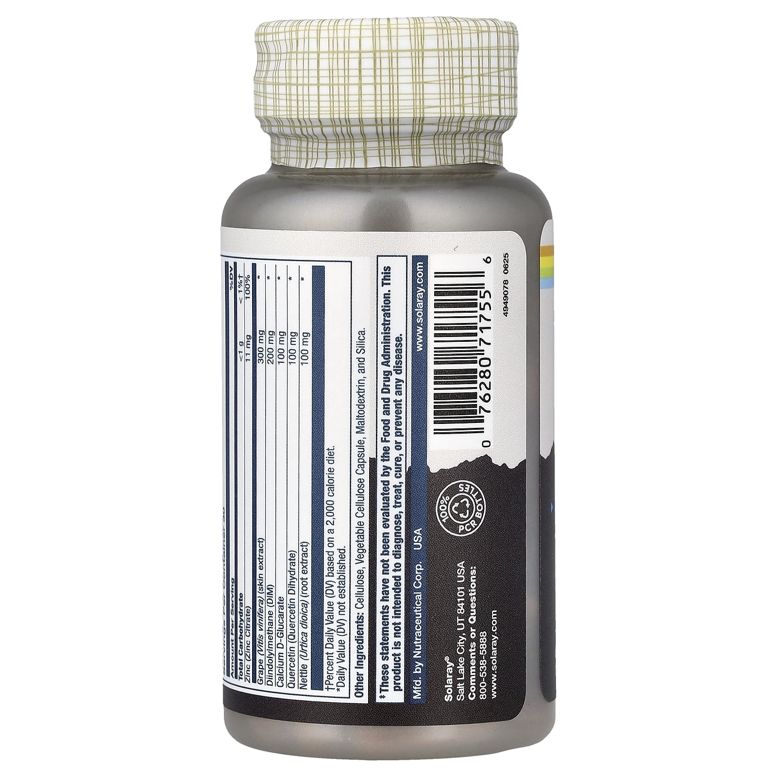 Solaray Men's DIM Complex, 60 VegCaps