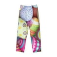 thumbnail image 6 of Uemuo Colorful Easter Eggs Pattern Men's Wide Leg Palazzo Lounge Pants with Pockets Light Weight Loose Comfy Casual Pajama Pants-XX-Large, 6 of 9