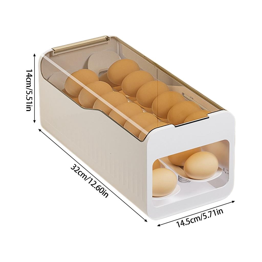 HannLk Space Saving Refrigerator Eggs Holder Eggs Storage Organizer For Easy Access