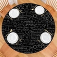 thumbnail image 2 of Math Equations Lab Tools Black Pattern Round Fitted Tablecloth with Elastic Edge,Dining Table Cover Waterproof,Outdoor Round Tablecloth for Camping,Dining,Indoor and Outdoor, 2 of 7