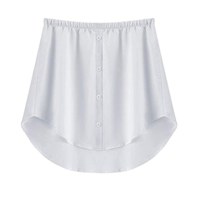 Shirt Extenders Adjustable Layering Fake Tops Lower Sweep Hem With Elastic Waist Band