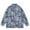 Blue, variant on Gmluru Men's Plaid Jacket Man Leisure Button Pocket Tie-Dyed Lattice Flip Collar Long Sleeves Shirt Plaid Winter Coats