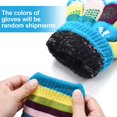 thumbnail image 2 of 12 pares unisex para los guantes para niños estirando guantes de dedos completos guantes de punto de punto de invierno, colores de punto cálido, colores mixtos esquí esquí Gafas de esquí, 2 of 5