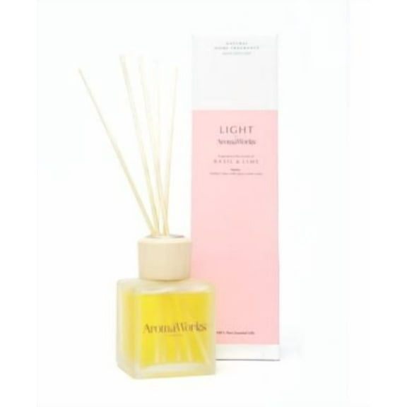 Aromaworks Light Reed Diffuser - Basil and Lime, 3.4 oz Reed Diffusers