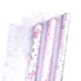 thumbnail image 5 of Baby Shower Wrapping Paper - Baby Girl Mini Roll - Bear Toy/ Balloon, Baby/ Star Print in Pink - 17 x 120 inches - 3 Rolls (42.5 sq.ft.ttl.), 5 of 7