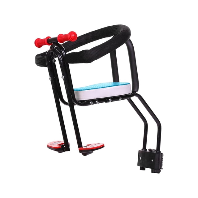 Asiento de bicicleta para niños Zulema con reposabrazos de pasamanos Azul