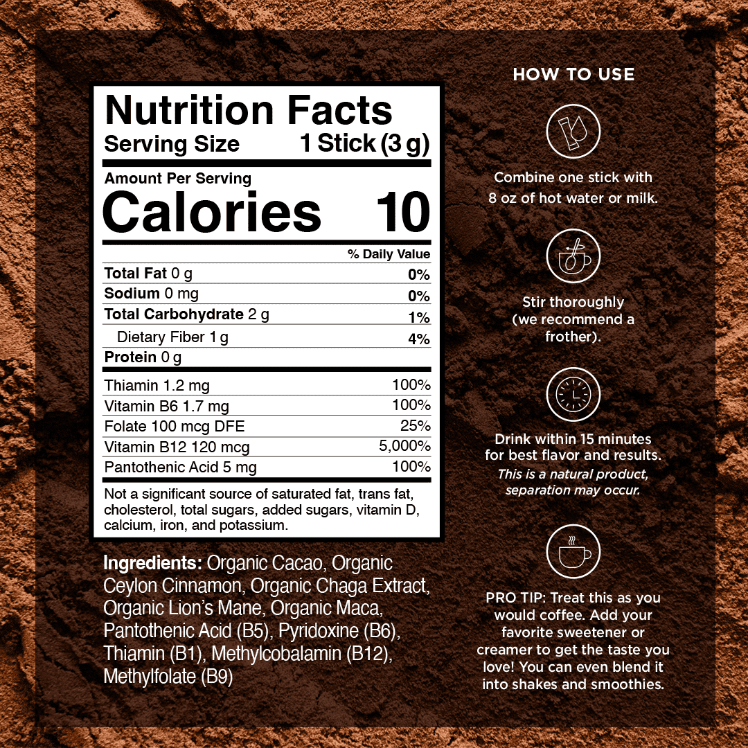 VitaCup Shroom Fuel Mushroom Instant Coffee Alternative Packets, 24 Ct