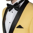 thumbnail image 6 of Adam Baker West End by Men's 9-3425 Slim Fit One Button Satin Shawl Collar 2-Piece Tuxedo Suit - Maiez -46S, 6 of 6