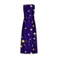 thumbnail image 5 of SMihono Robe Maxi Bohème d'Été pour Femmes Grande Taille Mode d'Été pour Femmes Imprimée à Col en V Sans Manches à Enfiler avec Poches Robe de Plage Évasée Robe Soleil, 5 of 5