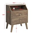 thumbnail image 3 of Home Square 2 Drawer Cubby Wood Nightstand Set in Drifted Gray (Set of 2), 3 of 7