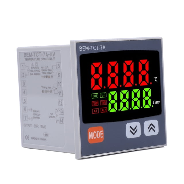 Thermostat, Digital Display Thermostat Time Display K Type Input Easy To Install for Heat Press Machine
