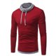 thumbnail image 1 of Camiseta de manga larga cómoda a juego de colores delgados informales con cuello apilable Pompotops oipoqjl7642, 1 of 1