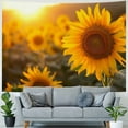 thumbnail image 4 of JRXY Sunflower Field Tapestry - High-Quality Short Plush, Lightweight and Odorless Painting, 4 of 6