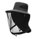 thumbnail image 5 of Sombrero de apicultor protector facial ligero de poliéster y algodón de secado rápido. Negro, 5 of 9