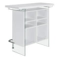thumbnail image 5 of Pemberly Row 47.25"W Contemporary Wood Bar Unit in Gloss White/Clear, 5 of 8
