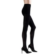 Natori Women's 2 Pair Pack Opaque Tights with Built-in Ball Of Foot Cushion - Womens - Female (Small/Medium, Black)