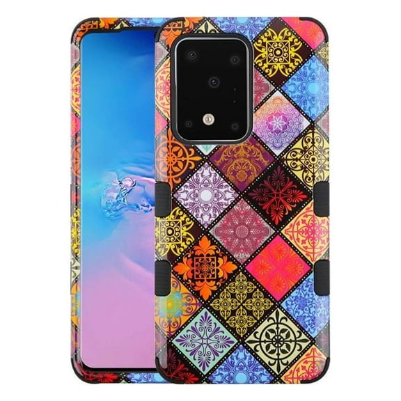 TUFF [Dual Series] Samsung Galaxy S20, 6.2 inch Phone Case: Military Grade (MIL-STD 810G-516.6) Rugged Slim Cover with Atom Wipe - Mediterranean Tile