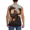 thumbnail image 4 of Fotbe Sky Sunset Bronze Dragon Men's Camiseta sin Mangas Estampada para Hombres, Playera Casual para Gimnasio, Entrenamiento, Playa-3X-Large, 4 of 7