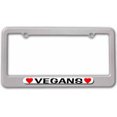 thumbnail image 1 of Vegans Love with Hearts License Plate Tag Frame, Multiple Colors, 1 of 1