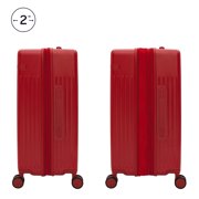 iFLY Transit 28 Expandable Hardside Spinner Large Checked Luggage, Red