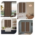 thumbnail image 7 of Window Privacy Film Dark Brown Rattan Stained Glass Window Film Decorative Sun Block Window Cover Vintage Abstract Wicker Texture Window Clings Static Adhesive Sticker for Bathroom 17.7"x39.3", 7 of 7
