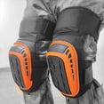 thumbnail image 5 of 4 Rodilleras para Trabajo: Rodilleras de Soporte para Trabajo Pesado con Correas Antideslizantes para Construcción, Pisos y Jardinería, Color Naranja, 5 of 5
