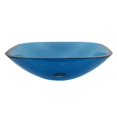 thumbnail image 1 of Kingston Topaze Blue Carré Trempé Verre Récipient Évier, 1 of 1
