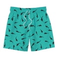 thumbnail image 4 of Men's Swim Trunk Shark Quick Dry 2 In 1 Bathing Suit Swimming Board Shorts Mesh Lining Mint Green XL, 4 of 5