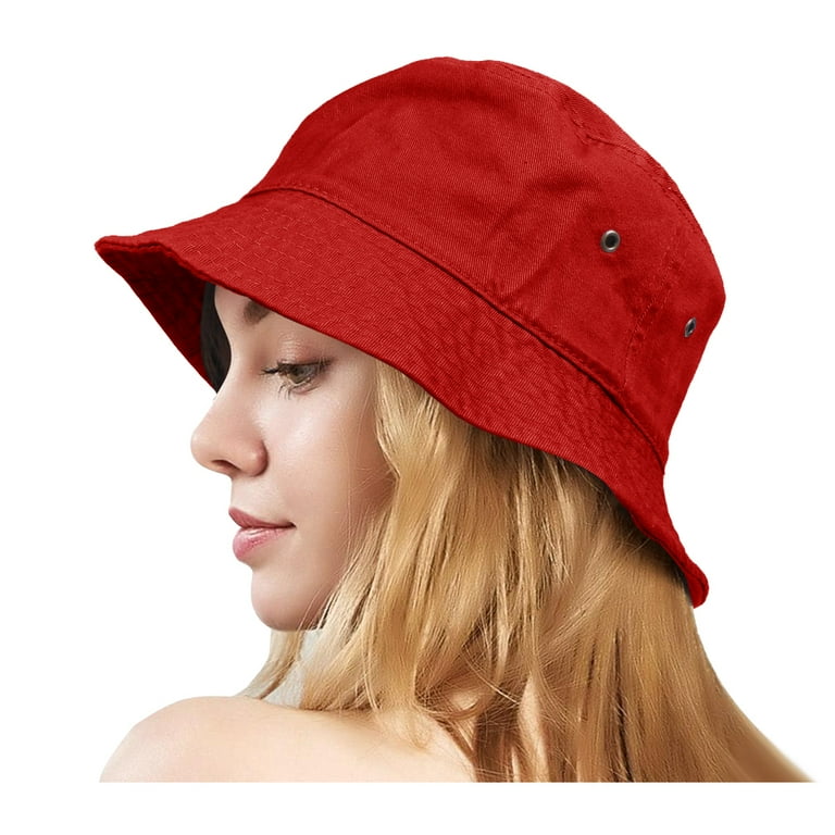 Unisex Bucket Hat for Women Men 100% Cotton Denim Packable