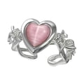 thumbnail image 1 of Dsscvnef Thorn Heart Ring Opal Peach Jewelry High End Adjustable Open Heart Design Female Statement, 1 of 8