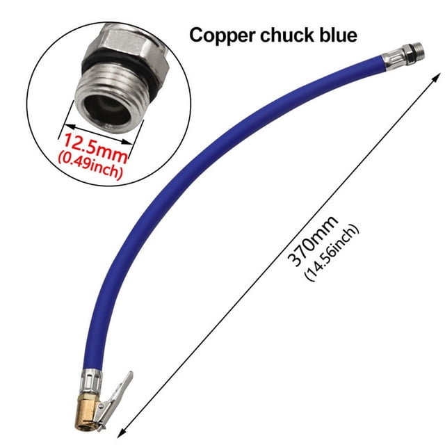 BTOER Air Compressors Inflatable Tube Air Rubber Hose Car Tyre Compressor Pipe Inflator Pipe 370mm Air Compressor Accessories