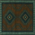 thumbnail image 1 of Ahgly Company Indoor Square Persian Turquoise Blue Traditional Area Rugs, 8' Square, 1 of 4