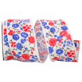 thumbnail image 1 of Reliant Ribbon 92856W-030-40F 20.5 in. 10 Yards Rose Garden Wired Edge Ribbon, White, 1 of 1