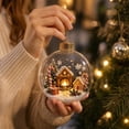 thumbnail image 5 of Qwtwty Glowing Christmas Story Ornament, Light-Up Shatterproof Clear Christmas Themed Hanging Ball Decoration with Warm LED Light, 5 of 7