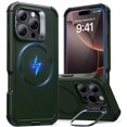 thumbnail image 1 of Funda de teléfono ESR Cyber Series con soporte para iPhone 16 Pro, color verde, 1 of 9