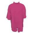 thumbnail image 2 of MSJUHEG Summer Sets for Women Pajama Sets Short Set Linen Shorts for Women 2 Piece Outfits Sweatsuit Summer 2 Piece Sets for Women 2 Piece Summer Sets for Women Hot Pink L, 2 of 7