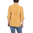 thumbnail image 3 of NY Collection Missy Long Sleeve Roll Tab Blouse, 3 of 4
