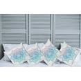 thumbnail image 2 of Ambesonne Leaf Throw Pillow Cover 4 Pack, Paisley Motif Bohem Art, 18", Pale Blue Lilac, 2 of 7