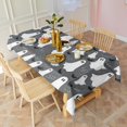 thumbnail image 3 of Ghostly Boo Halloween Pattern Rectangle Tablecloth 60"x120",Waterproof Polyester Rectangle Table Cloth, Wipeable Spillproof Polyester Tablecloth for Dining, Camping, Indoor and Outdoor, 3 of 6