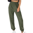 thumbnail image 4 of Women High Waisted Sweatpants Waffle Joggers Baggy Lounge Cinch Bottoms, 4 of 4