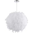 thumbnail image 1 of Lámpara de araña industrial antigua E27 Global Plume Pendant, luz de techo de estilo nórdico moderno con decoración de sombra de plumas para el hogar, sala de estar, comedor, Di. Afortunado Sencillez, 1 of 5