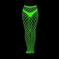 thumbnail image 4 of Glow In The Dark Fishnet Stockings With Striped Luminous Pattern Sheer Hollow Out Tights For Women Night Party Wear, 4 of 4