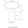 thumbnail image 5 of Ixia Round Solid Mango Wood Accent Side Table Natural, 5 of 5