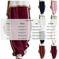 thumbnail image 2 of Lenpel Wide Leg Pants for Women Lounge Fashion Side Button Block Color Baggy Trousers Loose Comfy Elastic Waist Slacks, 2 of 5